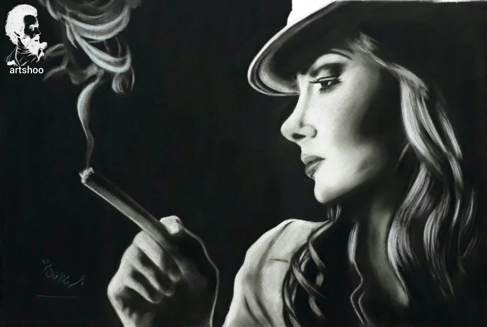 نقاشی سیاه قلم